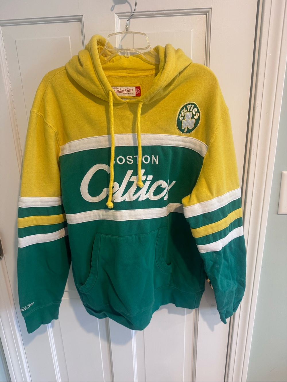 Mitchell & Ness Yellow Hardwood Classics Hoodie